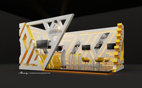 Arab Sea Information Systems - Booth Design on Behance Cooking Gadgets Appliances, Event Booth Design, Expo Stand, Exhibition Stall Design, Media Consoles, Dinner Ware, Event Booth, Information Systems, Exhibition Stall