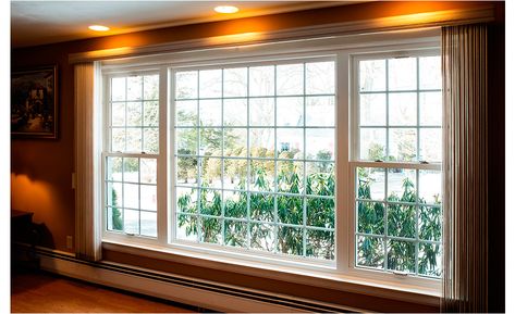 Picture Windows Exterior, Picture Windows Living Room, Craftsman Windows, Family Room Windows, Update Kitchen, Window Remodel, Airbnb Ideas, Transom Window, Storm Doors