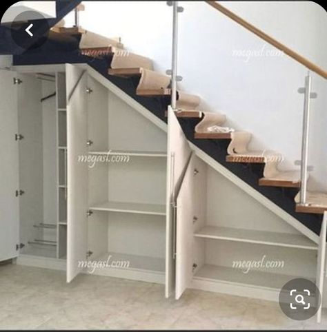 Closet Under The Stairs, Cheap Basement Ideas, درابزين السلم, تحت الدرج, درج السلم, Small Bedroom Remodel, Stairs Makeover, Staircase Storage, Diy Basement