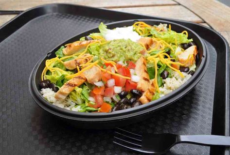 Gluten Free Fast Food: The Best GF Options at Every Major Chain - Thrillist Taco Bell Power Bowl Recipe, Best Keto Fast Food, Gluten Free Fast Food, Taco Bell Recipes, Power Bowl Recipe, Keto Fast Food, Grilling Menu, Power Bowl, Fast Food Menu