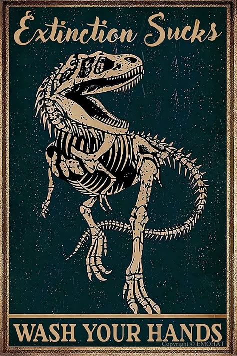 Dinosaur Sign, Jurassic World Wallpaper, Wall Art For Bathroom, Castlevania Wallpaper, Art For Bathroom, Dinosaur Room Decor, Funny Dragon, Dinosaur Posters, Dinosaur Wallpaper