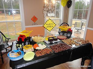 Construction Baby Shower Theme, Construction Site Birthday Party, Construction Party Food, Construction Birthday Party Food, Construction Baby Shower, Construction Theme Birthday Party, 2nd Birthday Party For Boys, Construction Theme Party, Boy Birthday Party Themes