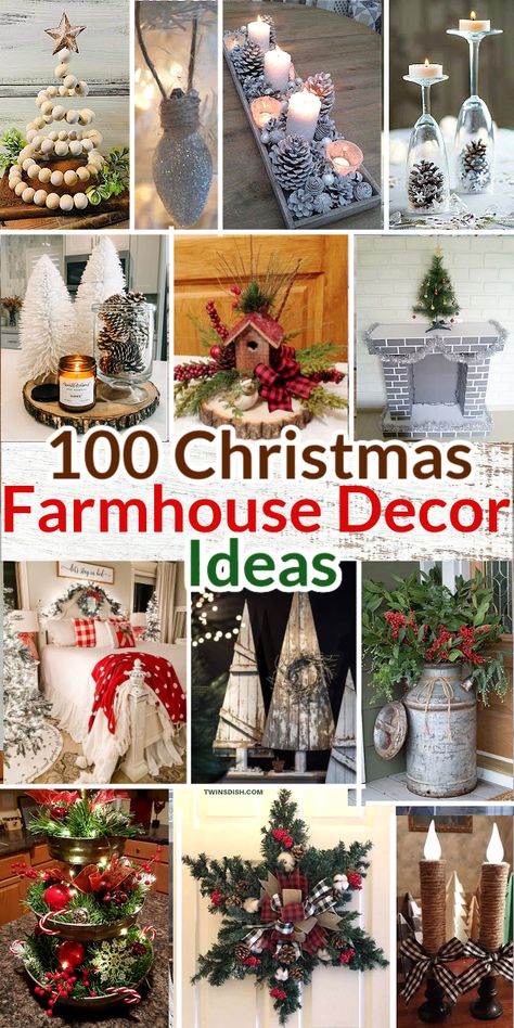 100 Trending rustic Farmhouse Christmas decor ideas diy to try this year! Gorgeous wreaths & garlands, decorative trays, centerpieces, wooden statues and more for the living room, front porch, kitchen, bedroom, and outdoor. Fun dollar tree Christmas decor crafts for a cozy country farmhouse. Rustic Christmas Front Porch Ideas, Christmas Country Decor, Diy Country Christmas Decor, Country Christmas Centerpieces, Farmhouse Christmas Decor Kitchen, Farmhouse Glam Christmas Decor, Country Christmas Decor Ideas, Rustic Farmhouse Christmas Decor Ideas, Diy Farmhouse Christmas Decor