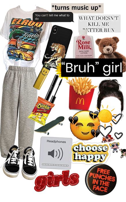 Bruh Girl Aesthetic Outfits, Bruh Girl Aesthetic, Bruh Girl Style, Bruh Girl Outfits, Girl Outfits Ideas, Bruh Girl, Skater Girl Aesthetic, Girl Outfit Ideas, Niche Aesthetic