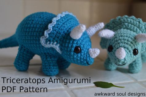 Dinosaur Patterns, Confection Au Crochet, Soul Design, Crochet Dinosaur, Pola Amigurumi, Dinosaur Pattern, Crochet Motifs, Amigurumi Free, Crochet Toys Patterns