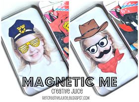 Creative Juice: {TUTORIAL} magnetic me using free photobooth props Photo Booth Props Free Printables, Teaching Theme, Photobooth Props, Small Crafts, Craft Things, Easy Cheap, Busy Bags, Time Activities, Quiet Books