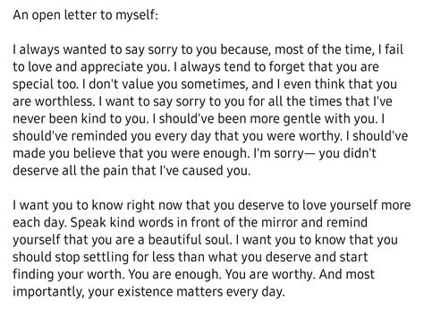 Letter To Myself Deep, Dear Me Letter To Myself, Letter For Myself, Love Letter To Myself, Sorry Letter, A Letter To Myself, Letter To Future Self, Letter To Myself, Quote Journal