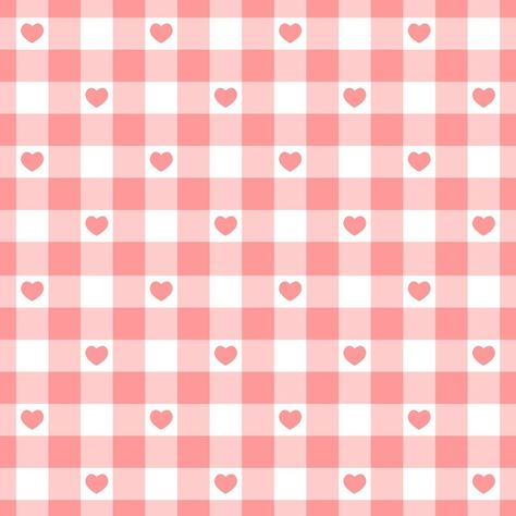 patrón sin costuras de cuadros rosados y blancos con corazones. textura a cuadros del día de san valentín para manta de picnic, mantel, cuadros. fondo de tela, diseño vichy retro Check Background, Drawing Inspo, Pokemon, Red, Pattern, Quick Saves, Pokémon, Tela