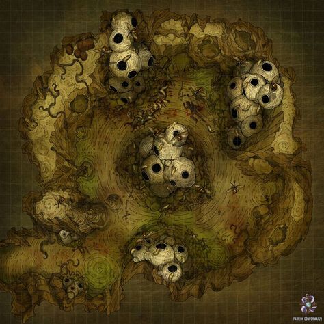 Fantasy Dungeon, Pathfinder Maps, Dnd World Map, Wasp Nest, Battle Map, Fantasy Town, Dragon Nest, Fantasy World Map, Data Visualization Design