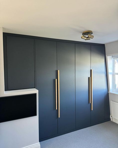 IKEA PAX Customisation | Maximising every nook and cranny with style! Our IKEA PAX fitted wardrobe with dusky pink custom doors fits perfectly under the eaves. ✨... | Instagram Fitted Wardrobe, Custom Doors, Fitted Wardrobes, Ikea Pax, Dusky Pink, Custom Door, Boys Bedrooms, Nook, Doors