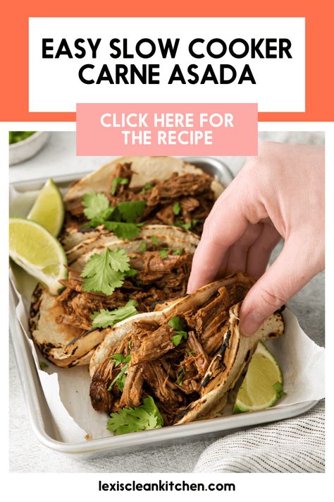 Slow Cooker Carne Asada - Lexi's Clean Kitchen