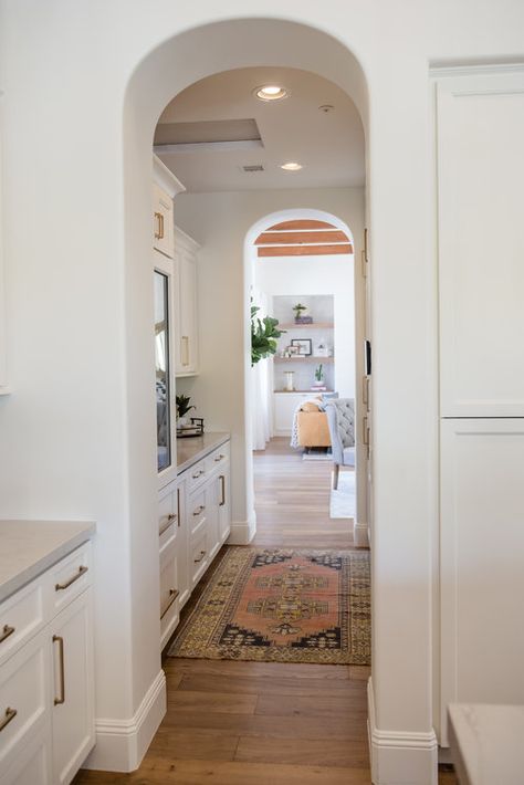 Butlers pantry hallway with fun runner rug. Butlers Pantry Ideas, Pantry Laundry Room, Built In Pantry, Butler’s Pantry, Pantry Remodel, Butlers Pantry, Butler Pantry, Butler's Pantry, Pantry Design