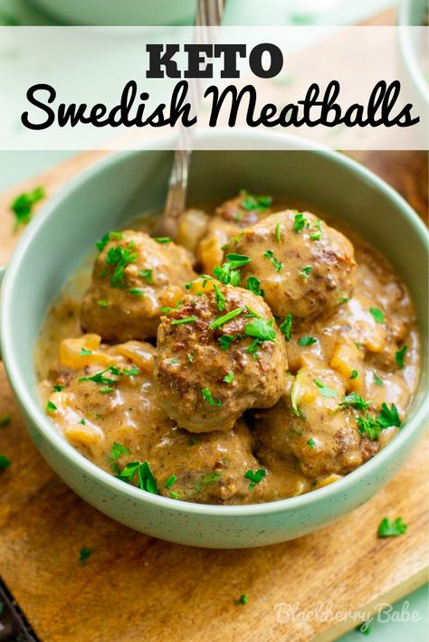 Keto Swedish Meatballs | Meatballs with Pork Rinds | Low Carb Meatballs | Keto Meatballs | Keto Recipe | Keto Dinner #keto #ketomeatballs #ketorecipe Meatballs With Pork Rinds, Meatballs Keto Recipe, Keto Swedish Meatballs, Meatballs Keto, Keto Meatballs, Dinner Keto, Low Carb Meatballs, Cabbage And Bacon, Meat Appetizers