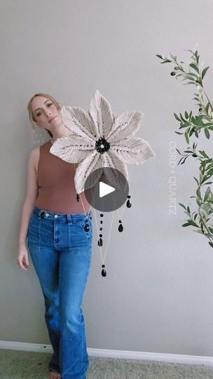 336 reactions · 13 comments | A testament to patience and finding tranquility in this macrame flower wall hanging. 🌼
Made with 100% cotton cord and some gorgeous black and gold jewelry accents. ✨️ 
.
So much going on the next couple months! Busy bee over here! 🐝 Can't wait to share more with you on all the new amazing macrame journeys I'm taking this summer. But send me some fairy dust because I'm going to have to do it all with 3 little kids home for summer break 🫣
.
.
Are you ready to have this hanging in your home? 
Comment "macrame and I'll send you the information to purchase this beautiful one of a kind macrame wall hanging. | Rachel Anderson | Fiber artist | Carabide · Happy Meal Macrame Flower Wall Hanging, Black And Gold Jewelry, Macrame Flower, Flower Wall Hanging, Fiber Artist, Hanging Flower Wall, Macrame Patterns Tutorials, Busy Bee, Fairy Dust