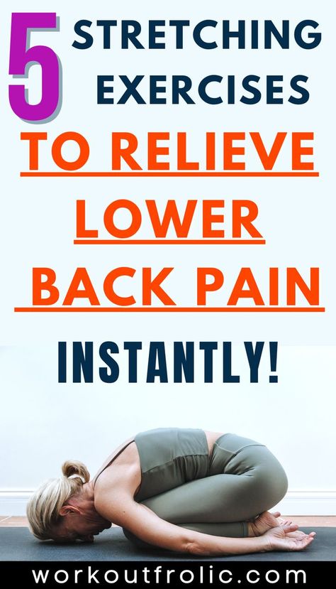 5 Extremely Easy Lower Back Stretches for quick pain relief Lower Back Stretches, Lower Back Pain Stretches, Pain Relief Remedies, Low Back Stretches, Sciatica Pain Relief, Back Stretches For Pain, Lower Back Pain Exercises, Back Pain Remedies, Yoga For Back Pain