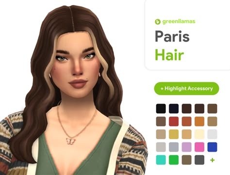 Paris Hair - greenllamas | greenllamas on Patreon Sims 4 Cc Maxis Match Makeup, Paris Hair, Sims 4 Black Hair, Mod Hair, Sims 4 Cc Maxis, The Sims 4 Pc, Sims 4 Cc Hair, Pelo Sims, The Sims 4 Packs