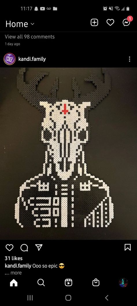 Svddendeath Perler, Perler Ideas, Perler Patterns, Made By Me, Pattern, Art