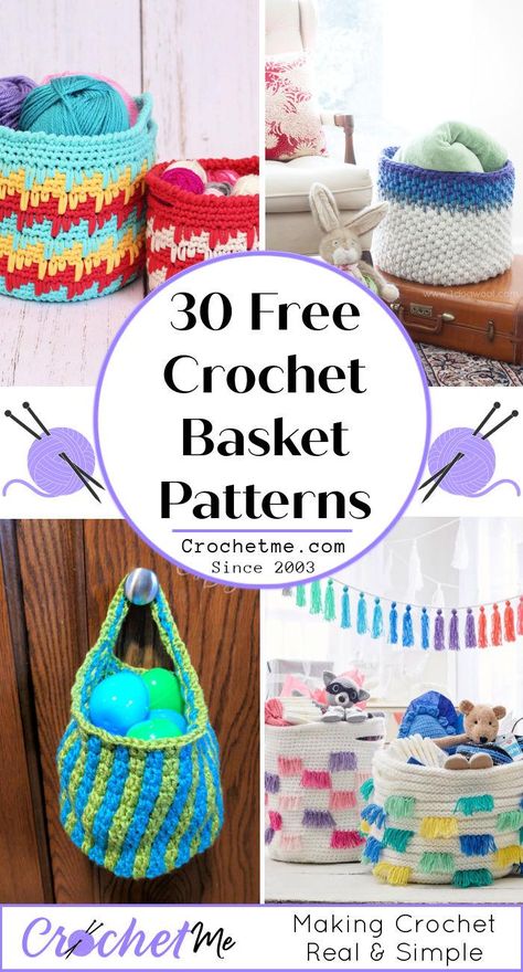 Crochet Storage Baskets Free Pattern, Crochet Storage Baskets Free, Crochet Storage Bag, Crochet Basket Patterns, Diy Crochet Basket, Easy Crochet Basket Pattern, Crochet Project Free, Basket Patterns, Scrap Yarn Crochet