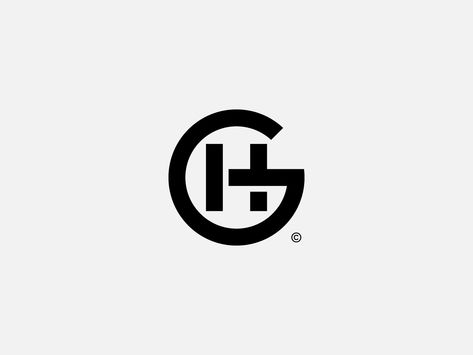 GH Monogram by Arista Wibisono Gh Monogram, Hg Monogram, H Monogram Logo, Hg Logo, Gh Logo, H Logo Design, Minimal Logo Branding, Logo Design Concept, Logo Branding Design