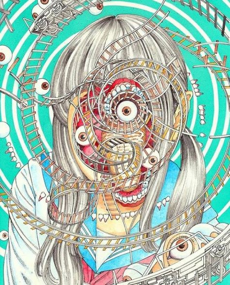 Art and Oddities — Another fantastically weird and wonderful creation... Shintaro Kago, Japanese Contemporary Art, Art Zine, Arte Peculiar, Japanese Horror, Dark Art Drawings, Manga Artist, Scary Art, Anatomy Art