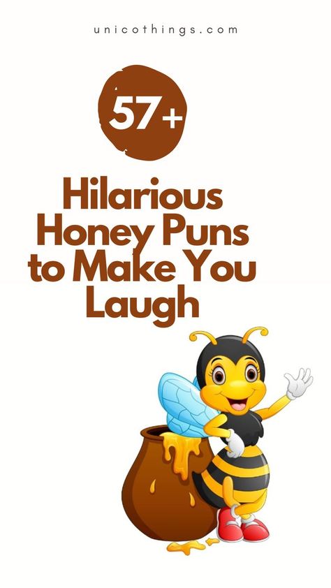 Indulge your funny bone with these hilarious honey puns which is the perfect golden treasure of humour.🍯🤣 Witty Comebacks, Golden Treasure, Double Entendre, Honey Do, Honey Do List, Best Honey, Best Puns, Funny Puns, You Funny