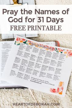 Learn why you should pray the scriptures! Pray the names of God for 31 days with this free printable calendar. Names Of God Printable, Prayer Calendar, The Names Of God, Prayer Bible, Scripture Writing Plans, Attributes Of God, Bible Printables, Bible Study Tips, Bible Study Guide