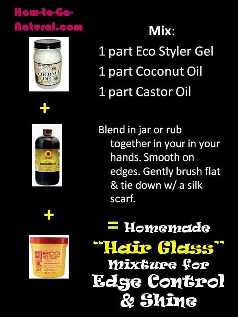 DIY EDGE CONTROL Diy Edge Control, Eco Styler Gel, Natural Hair Gel, Homemade Hair, Natural Hair Care Tips, Edge Control, Hair Regimen, Homemade Hair Products, Black Hair Care