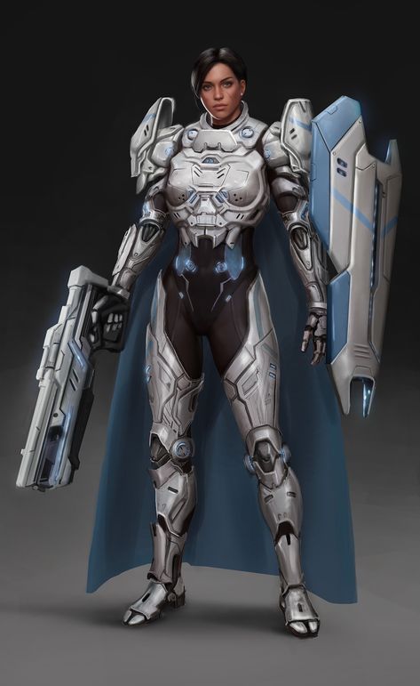 Sci Fi Uniform, Sci Fi Armor, Power Armour, Futuristic Armour, Combat Armor, Sci-fi Armor, Female Armor, Power Armor, Gundam Art