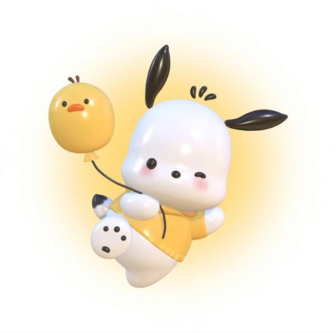 Sanrio Pochacco, Orange, White, Black