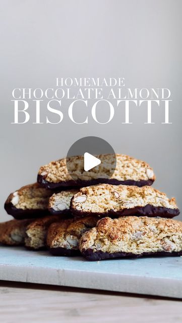 Jenna Rydelek on Instagram: "Homemade Italian Biscotti Recipe👇🏻

1.5 cups of 00 flour 
1/2 cup sugar
2 tsp honey
3/4 cups of half chopped almonds
1.5 tsp baking powder
Half orange zest
Half lemon zest 
Pinch of salt 
1 tsp vanilla 
2 eggs

Combine all of the ingredients into a bowl and mix until a dough forms.

Then shape it into a rectangle on a lined baking sheet and  Bake at 350°F for 30 minutes. 

Let it rest for 15 minutes, then slice it into pieces about 1 inch thick. 

Return the slices to the oven at 325°F for 10 minutes for that perfect crunch!

Melt your chocolate and dip them and lay them back onto the baking sheet and put into the freezer for a quicker dry. 

You can store these for up to 1 month if stored into an air tight container !

#homemade #homemadebiscotti #biscotti # Lemon Almond Biscotti Recipe, Almond Biscotti Recipe Italian, Biscotti Almond, Italian Biscotti Recipe, Chocolate Biscotti Recipe, Lemon Biscotti, Italian Biscotti, Almond Biscotti Recipe, Food Reels