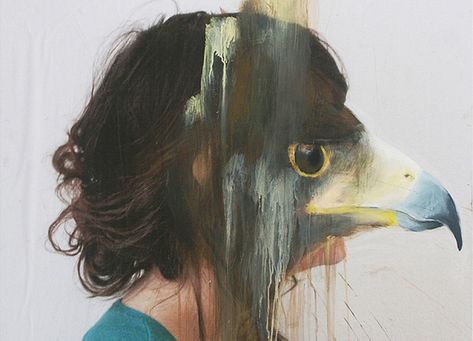 The Multiple Dualities of Photographer and Painter Charlotte Caron Charlotte Caron, Human Animal, Hybrid Art, Montage Photo, Animal Masks, Gcse Art, A Level Art, Animal Heads, Arte Animal