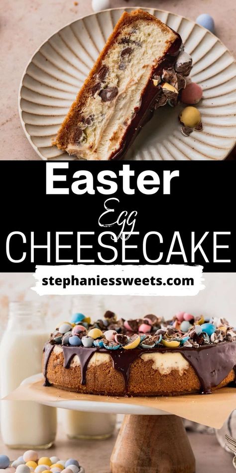 Easter Egg Cheesecake, Mini Egg Cheesecake, The Perfect Cheesecake, Easter Cheesecake, Perfect Cheesecake, Baked Cheesecake, Chocolate Cheesecake Recipes, Homemade Cheesecake, Mini Egg