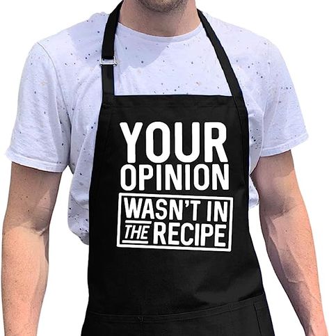 Homemade Romantic Gifts, Mens Aprons, Dad Apron, Funny Aprons For Men, Branded Aprons, Diy Gifts To Make, Apron For Men, Cooking Aprons, Cooking Humor