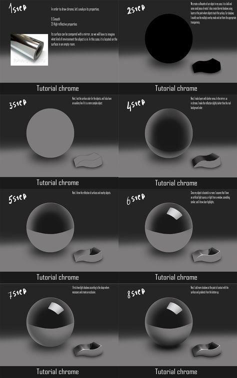 Metal Art Techniques, Draw Tutorial, Pen Sketch, Hard Surface, Art Studies, Silver Frame, Art Techniques, Metal Art, To Draw