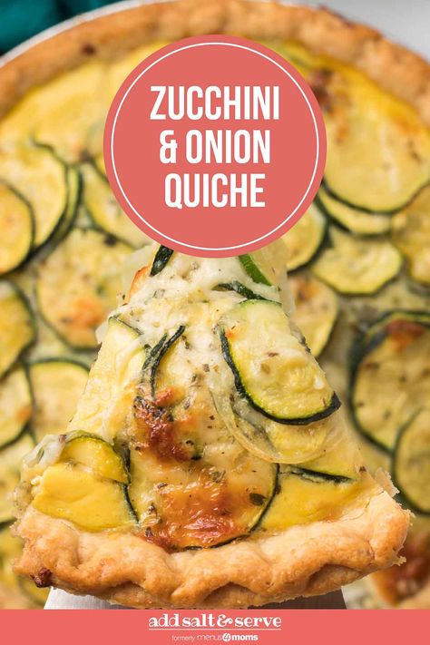 Our freezer-friendly Zucchini Quiche is filled with zucchini, onion, cheese, and a savory herb blend. Easy and delicious, it is perfect for serving for dinner or prepping for the freezer. Zucchini Casseroles, Quiche Zucchini, Zucchini Quiche Recipes, Zucchini And Cheese, Lenten Meals, Quiche Recipes Crustless, Bind It All, Zucchini Quiche, Cottage Meals