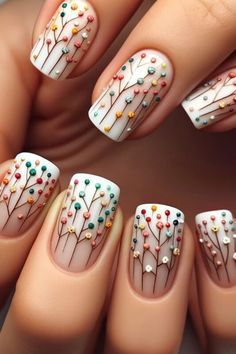 Spring Flower Nail Designs, Blossom Nail Art, Cherry Blossom Nails Art, Cherry Blossom Nails, 3d Nail Art Designs, Sassy Nails, Nails Today, Flower Nail Designs, Pretty Nail Art Designs