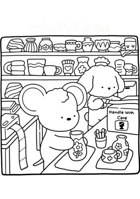 Coco Wyo Coloring, Coco Wyo, Art Coloring Pages, Bobbie Goods, Polar Bear Christmas, Kitty Coloring, Cool Coloring Pages, Dibujos Cute, Painted Books