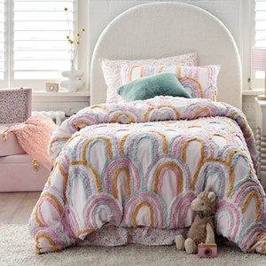 Boho Crib Bedding, Rainbow Comforter, Comforter Sets Boho, Boho Comforters, Adairs Kids, Boho Duvet, Boho Bedding, King Bedding Sets, Bedding Duvet