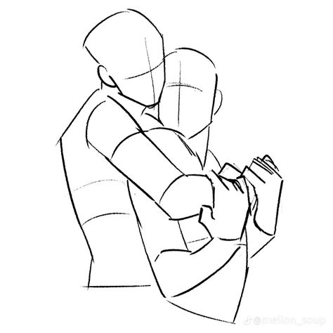 Art Reference Cuddling, Person Being Held Reference, Sketch Reference Poses Two People, Figure Drawing Reference Two People, Headlock Drawing Reference, Single Person Reference Drawing, Hugging From Behind Reference Pose, Character Crouching Pose, Two Body Poses Drawing