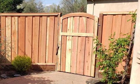 24 Stunning Fence Gate Ideas & Designs in 2023 Wood Gates And Fences, Wooden Fence Gate Ideas, Fence Gate Ideas, Diy Pool Fence, Picket Fence Gate, Metal Fence Gates, Wooden Gate Designs, Iron Fence Gate, Wooden Fence Gate