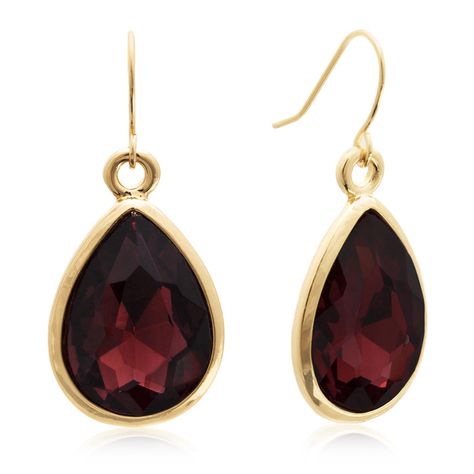 These earrings feature 2 16mm pear shape marsala crystals. They have the look of a 18 carat pair of earrings. Earrings dangle down 1 1/2 inches and have secure fishhook backs. Earrings are crafted in gold over brass. - Lifetime Guarantee - 60 Day Worry-Free Return - 18 Carat Pear Shape Marsala Crystal Earrings, Gold Overlay by Adoriana Maroon Earrings, Fish Hook Jewelry, Black Crystal Earrings, Crystal Stone Jewelry, Paired Jewelry, Earrings Dangling, Onyx Crystal, Crystal Jewellery, Crystal Dangle Earrings