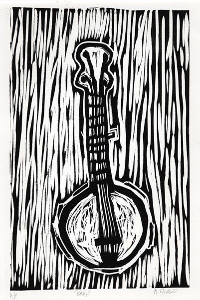 Linoleum print- bringing art and music together with subject matter Intro To Art, Linoleum Print, Linoleum Block Printing, Learning Targets, Linocut Printmaking, Lino Art, Relief Printing, White Artwork, Artist Life