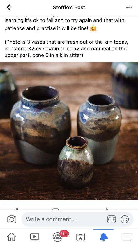 Amaco Satin Oribe, Satin Oribe Glaze, Ceramic Totems, Glaze Combinations, Amaco Glazes, Ceramic Glaze Recipes, Ceramics Ideas, Glaze Ceramics, Glaze Recipe