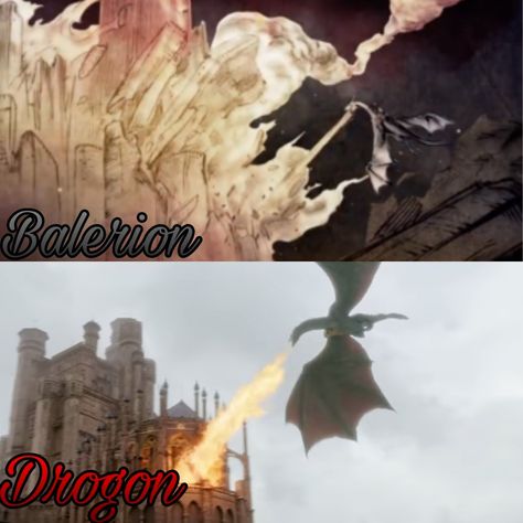 Balerion destroys towers of harrenhal by Aegon. Drogon destroys king's Landing by Daenerys Hotd Dragons, King's Landing, Robot Art, A Song Of Ice And Fire, All Art, Daenerys Targaryen, Game Of Thrones, Tv Series, Tower