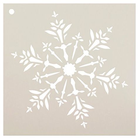 PRICES MAY VARY. Transform your home in minutes! Perfect for winter & delicate style decor projects. Design cut-out dimensions - 3.25 x 3.25 inches (on 4 x 4-inch plastic sheet) Stenciling is the secret to expressing your personal artistic style in the colors & mediums you love. We offer HUNDREDS of stencil designs in a wide range of sizes for your complete creative freedom! Designed & laser-cut in the USA on durable 7.5 mil mylar - Quality & Satisfaction guaranteed! Snowflake Stencil - A Delica Welcome Stencil, Snowflake Stencil, Wall Art Diy, Snow Art, Christmas Stencils, Stencil Template, Winter Art, Farmhouse Style Decorating, Stencil Painting