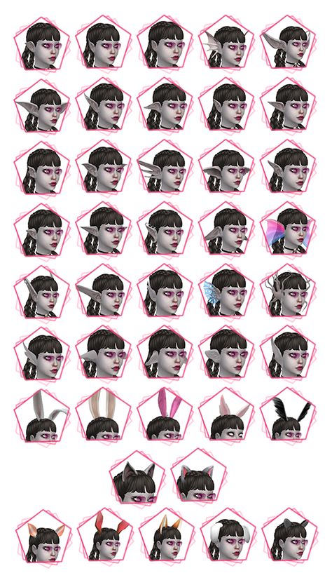 Sims 4 Cc Pointed Ears, Vampire Mods Sims 4, Ts4 Fantasy Cc, Sims 4 Horror Cc, Sims 4 Teeth Cc, Ts4 Skin, Cc Shopping, Sims Packs, Sims 4 Anime