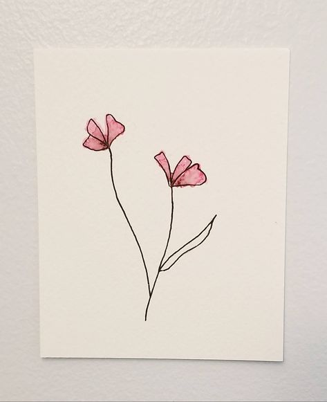 Excited to share this item from my #etsy shop: Flower Original Watercolor Painting Simple Minimalist Design Botanical Decor Set of 4 Simple Minimalist Painting, Minimalistic Watercolor Painting, Basic Flower Painting, Easy Minimalist Painting, Minimalist Flower Painting, Easy Watercolor Art Ideas, Watercolor Minimalist Art, Minimalistic Flowers, Minimalist Watercolor Painting