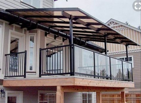 Deck Cover, Patio Railing, Balcony Railing Design, Deck Installation, Pole Barn House Plans, Balcony Railing, Glass Railing, Exterior Remodel, Diy Deck