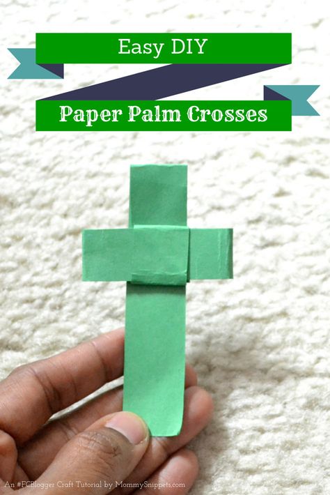 Green Paper Cross Craft Palm Sunday Activities, Good Friday Crafts, Paper Cross, Palm Cross, Palm Sunday Crafts, Sunday Activities, Resurrection Sunday, Christian Crafts, Cross Crafts