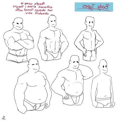 Cute Family Reference Drawing Poses, Drawing Dnd Characters, Dad Body Reference, Body Type Drawing, Male Anatomy, Draw Cartoon, Different Poses, Body Reference Drawing, Poses References